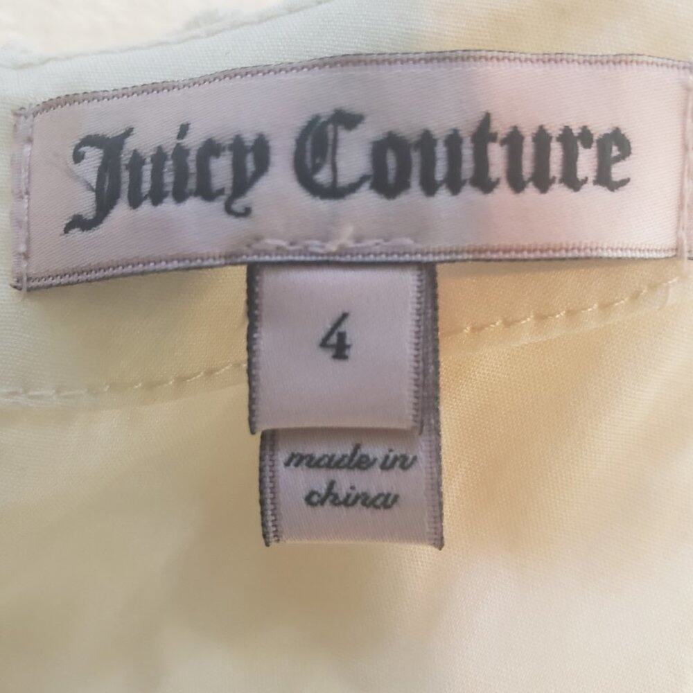 Juicy Couture Lace Dress Women 4 Cream Guipure Cap Sleeve Shift Dress Pockets - Picture 6 of 10